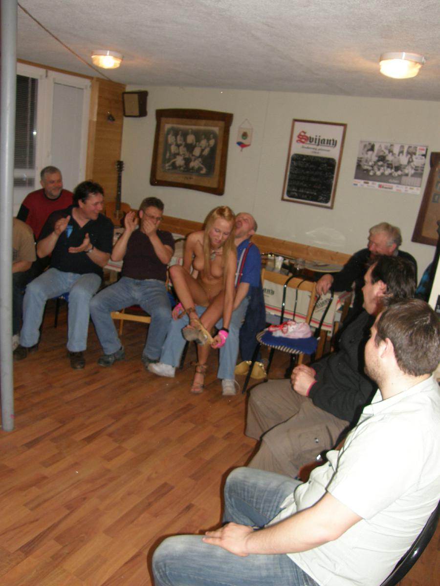Czech Topless Waitress in Striptease Club — 19