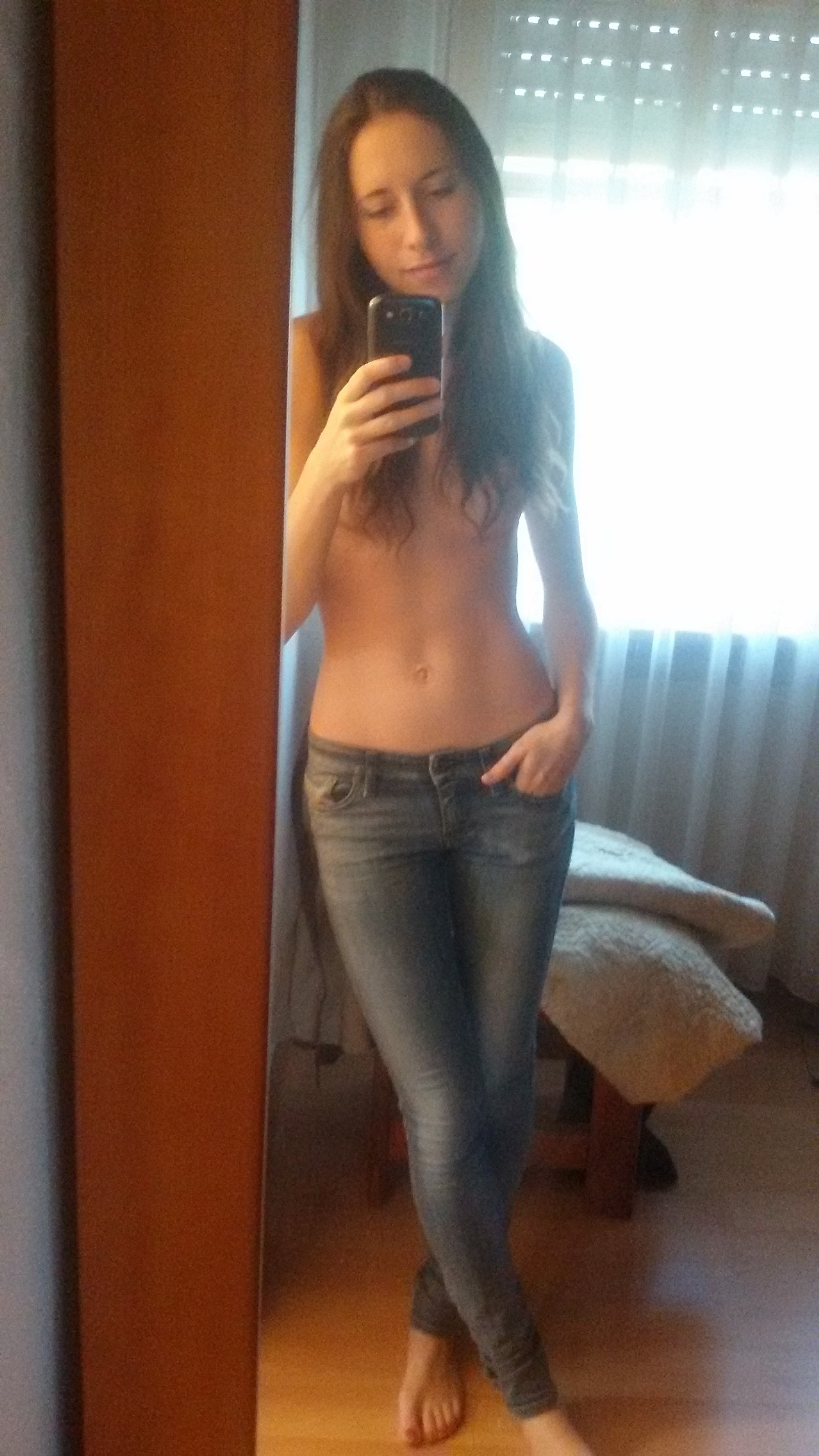 German teacher Malin posing — 55