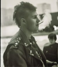 Black leather motorcycle smoke — 30