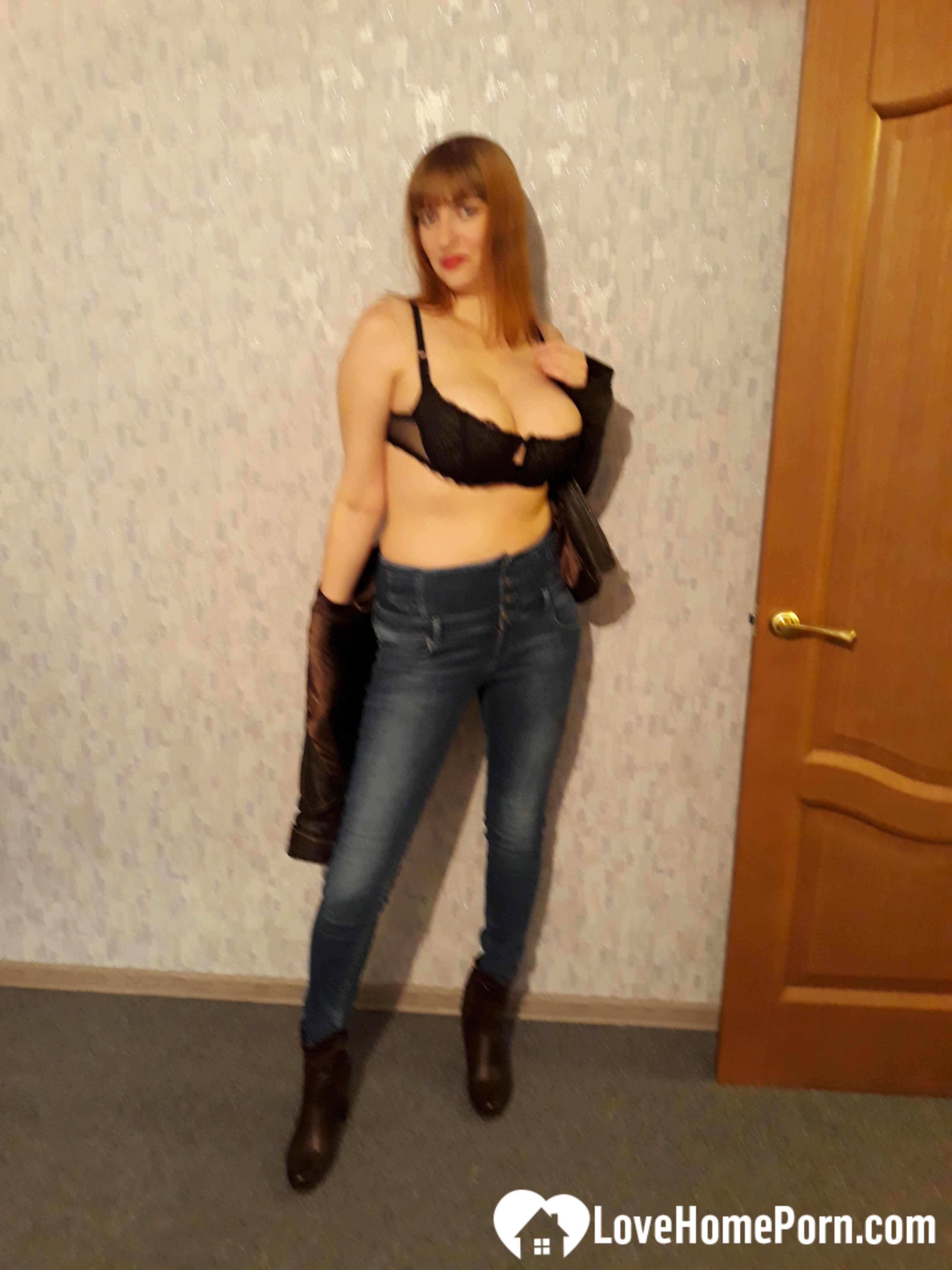 Horny MILF strips jeans to masturbate passionately — 31
