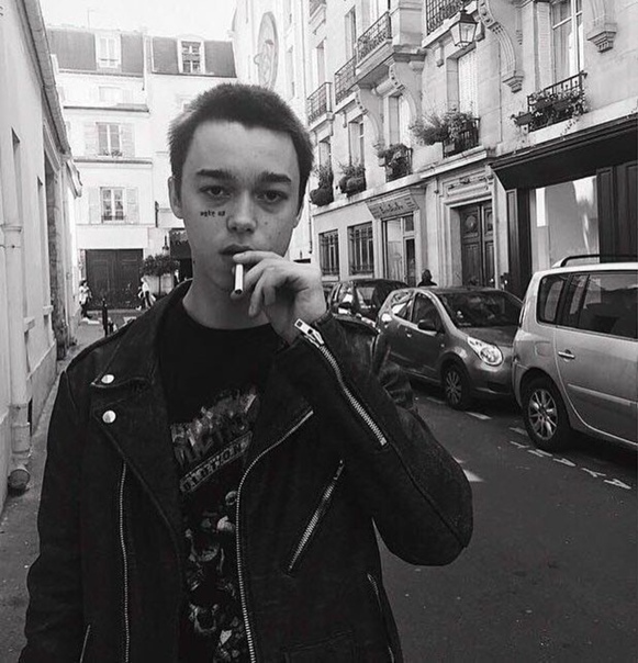 Black leather motorcycle smoke — 21